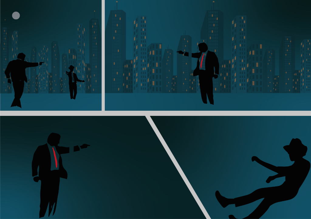 Karşılaşma Storyboard İllüstrasyonu