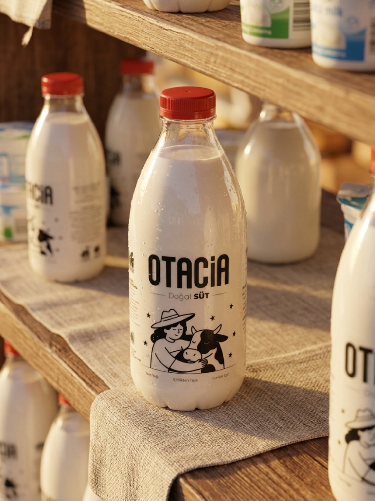 Otacia Doğal Süt Ambalaj Tasarımı